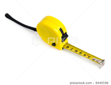 measuring instrument measuring tape on white background 9440596
