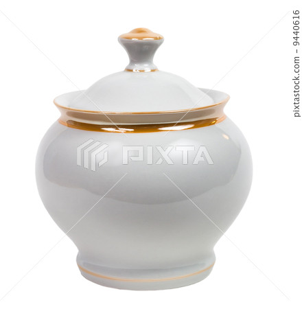 sugar-bowl basin cup isolated on white background clipping path 9440616