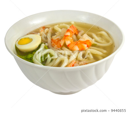 soup tasty pasta eggs hot isolated on white background clipping 9440855