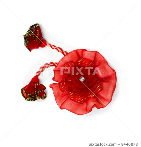 red artificial flower isolated red artificial flower isolated 9440878