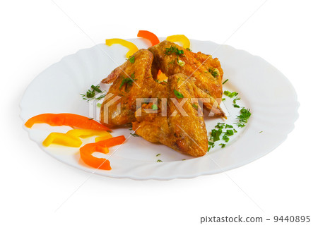 ham food roast dish chicken isolated on white background ham food roast dish chicken isolated on white background 9440895
