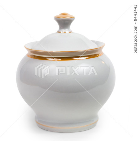 sugar-bowl basin cup isolated on white background 9441443