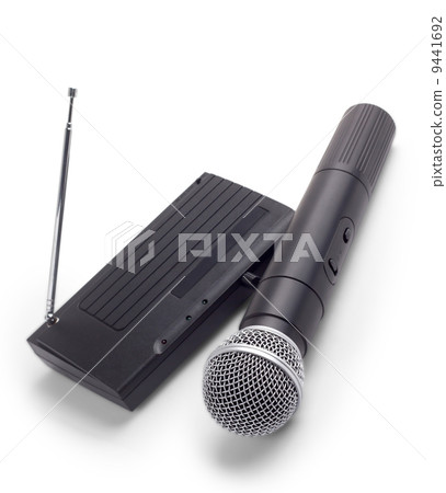 wireless radio microphone with receiver station antenna isolated wireless radio microphone with receiver station antenna isolated 9441692