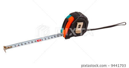 instrument red measuring measuring tape on white background (cli instrument red measuring measuring tape on white background (cli 9441703