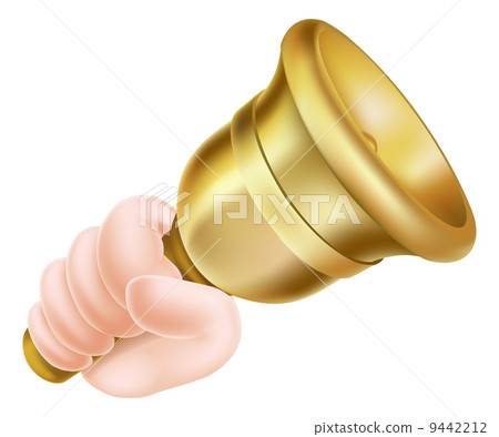 Ringing gold hand bell Ringing gold hand bell 9442212
