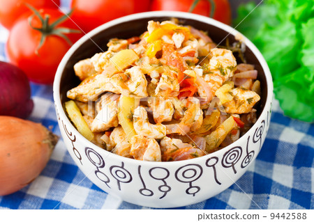 Vegetable ragout with chicken brests 9442588