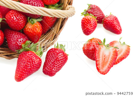 Fresh Strawberries And Basket Fresh Strawberries And Basket 9442759