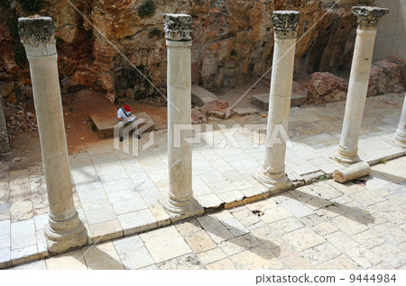 Roman columns in Jerusalem 9444984