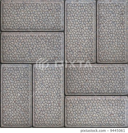 Granular Paving Slabs. Seamless Tileable Texture. 9445061