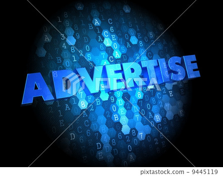 Advertise on Dark Digital Background. Advertise on Dark Digital Background. 9445119