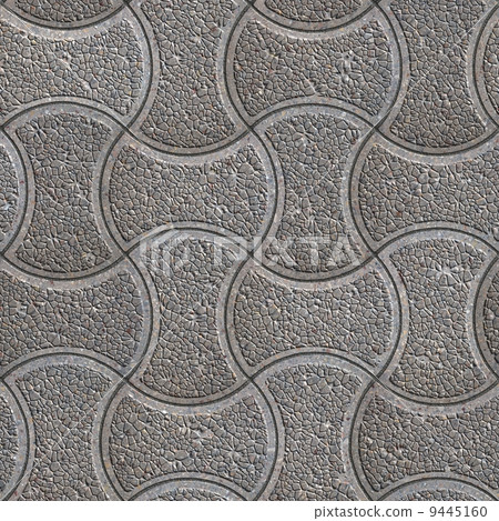 Wavy Paving Slabs. Seamless Tileable Texture. 9445160
