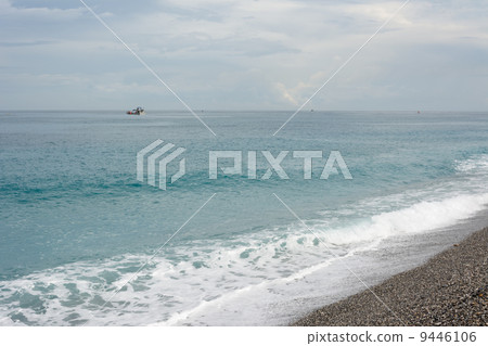 Seascape with boat 9446106