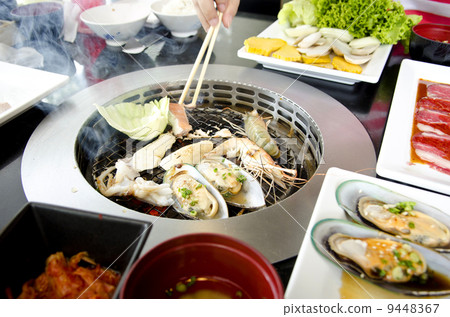 Fresh seafood Grill Koren style 9448367