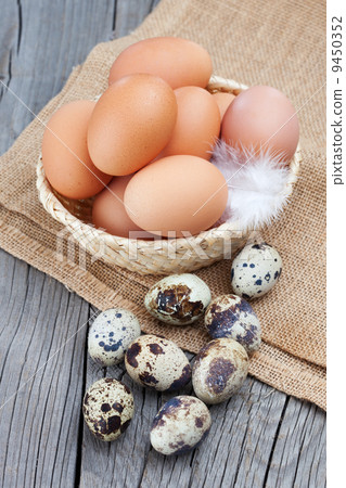 Fresh eggs on a table Fresh eggs on a table 9450352
