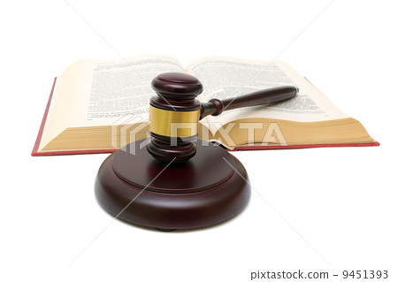 gavel and book isolated on white background gavel and book isolated on white background 9451393