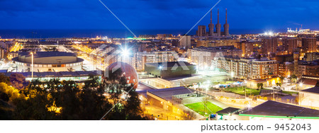 night view of Badalona. Barcelona night view of Badalona. Barcelona 9452043