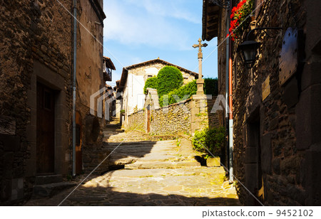 Old street in Rupit. Catalonia 9452102