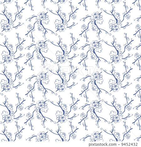 Illustration of traditional Japanese pattern · Edo komon pattern 9452432