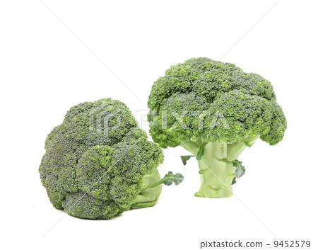 Two fresh broccoli close up. 9452579