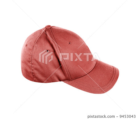 red basebll cap shot on white background 9453043