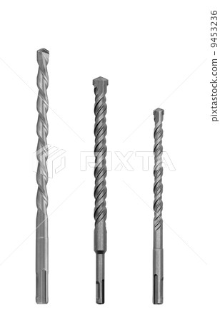 set of wood drill bits isolated 9453236