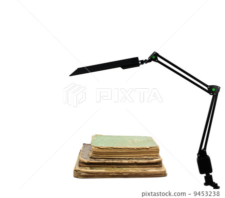 Retro book and modern lamp Retro book and modern lamp 9453238