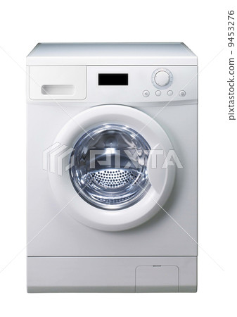 Washing machine isolated over white 9453276