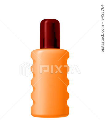 Bottle of sunscreen isolated over the white background Bottle of sunscreen isolated over the white background 9453764