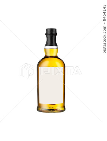 Full whiskey bottle isolated on white background 9454145