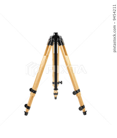 wooden tripod on a white background wooden tripod on a white background 9454211