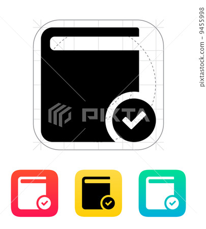 Check book icon. - Stock Illustration [9455998] - PIXTA
