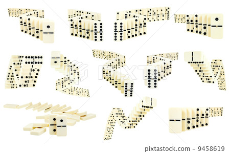 set of zigzags from domino tiles set of zigzags from domino tiles 9458619
