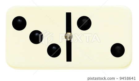 one domino tile on isolated on white one domino tile on isolated on white 9458641
