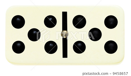 one domino tile on isolated on white one domino tile on isolated on white 9458657