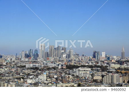 January Landscape of the city / townscape 349 Nishi-Shinjuku sub-central high-rise building group 9460092