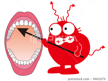 健康的牙齒和毛毛蟲 健康的牙齒和毛毛蟲 9462874