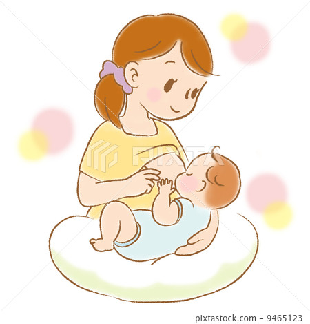 Mother breastfeeding baby Royalty Free Vector Image