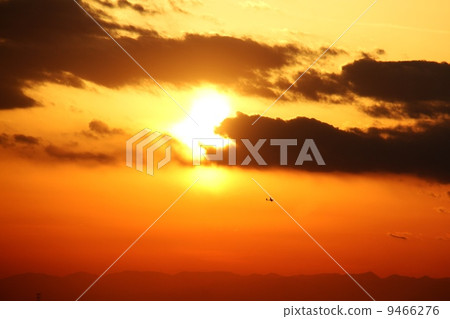 Airplane at sunset Airplane at sunset 9466276