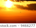 Airplane at sunset 9466277