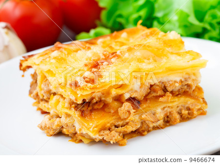Italian lasagna on a plate Italian lasagna on a plate 9466674