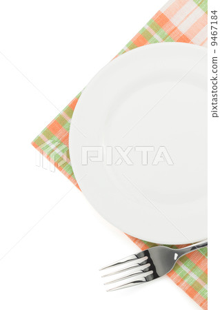 plate, knife and fork  on white 9467184