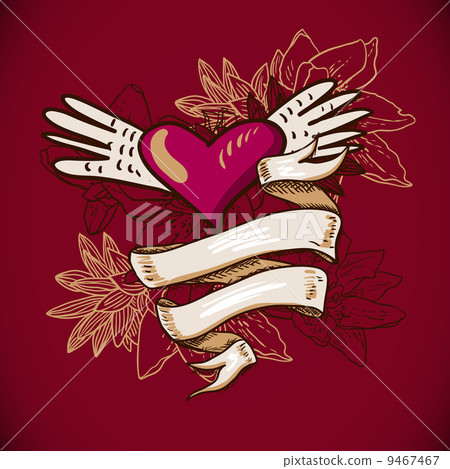 Hearts and Flowers Vector Illustration Hearts and Flowers Vector Illustration 9467467