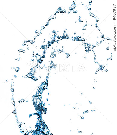 Stylish water splash. Isolated on white background Stylish water splash. Isolated on white background 9467957