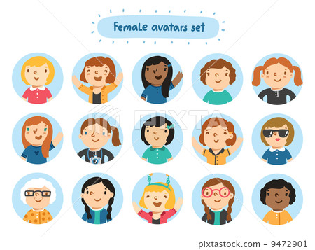 Female avatars Female avatars 9472901