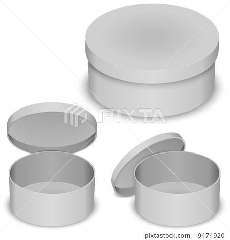 Round box vector template 9474920