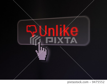 Social network concept: Unlike and Unlike on digital button back 9475552
