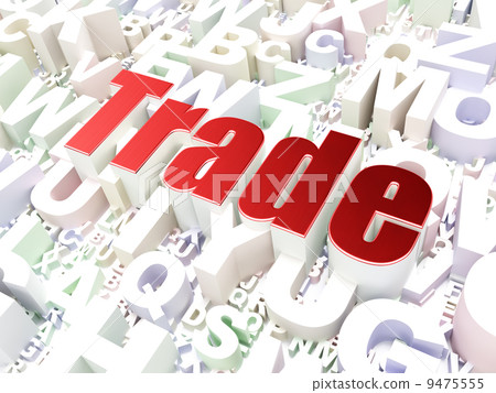 Business concept: Trade on alphabet background 9475555