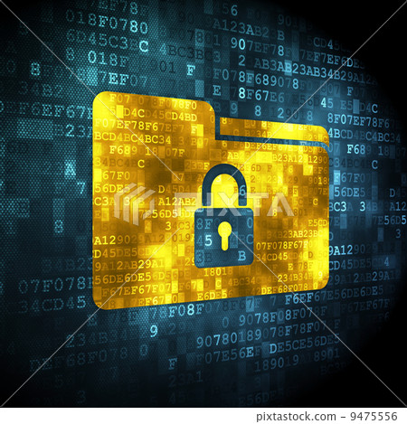 Business concept: Folder on digital background 9475556