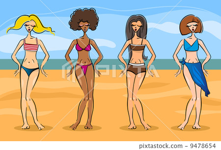 beautiful women in bikini or swimsuit 9478654