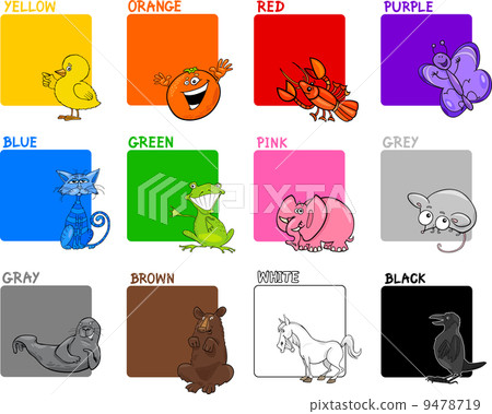 primary colors cartoon set primary colors cartoon set 9478719